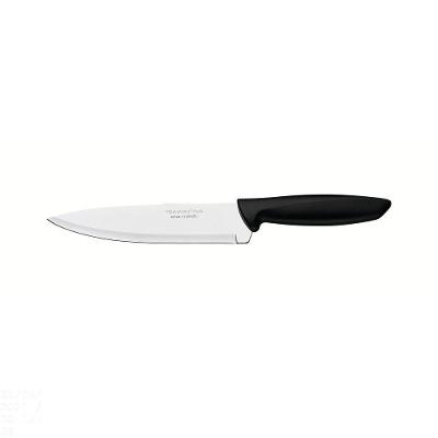Faca Chef Tramontina Plenus Com Lâmina Em Aço Inox E Cabo De Polipropileno Preto 7" Tramontina
