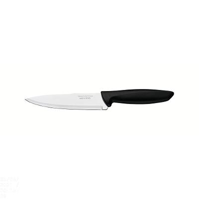 Faca Chef Tramontina Plenus Com Lâmina Em Aço Inox E Cabo De Polipropileno Preto 6" Tramontina