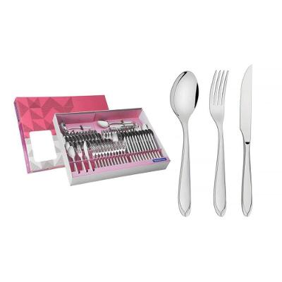 Faqueiro Laguna Em Aço Inox Com Facas De Churrasco Acabamento Em Brilho Com Detalhes No C