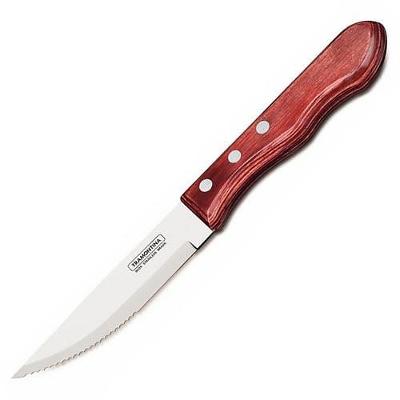 Faca Jumbo Para Churrasco 25Cm Cabo Vermelho Polywood