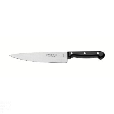 Faca Chef Tramontina Ultracorte Com Lâmina Em Aço Inox E Cabo De Polipropileno Preto 8" Tramontina