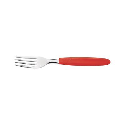 Garfo Para Sobremesa Ipanema Com Lâmina Em Aço Inox E Cabo De Polipropileno Vermelho