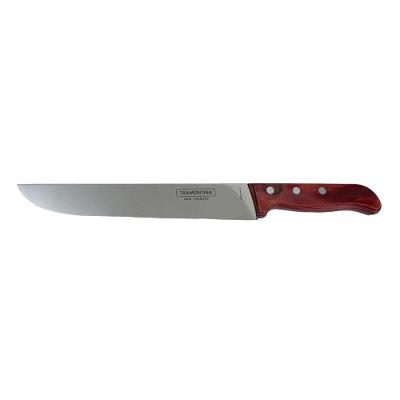 Faca Para Cozinha Tramontina Em Inox 8" E Cabo Vermelho Polywood Tramontina