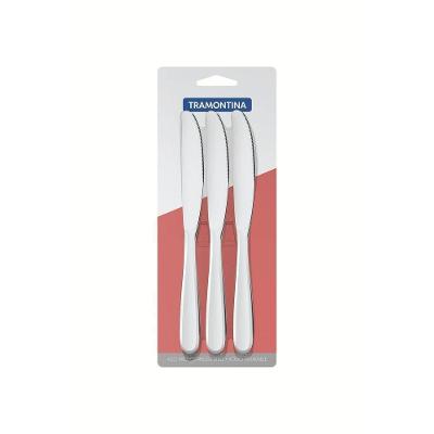 Conjunto De Facas De Mesa Angra Tramontina Em Aço Inox 3 Peças Tramontina