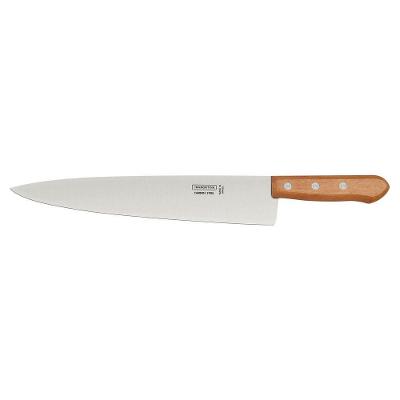 Faca Peixeira/cozinha 12" Tramontina Em Aço Carbono E Cabo Em Madeira Tramontina