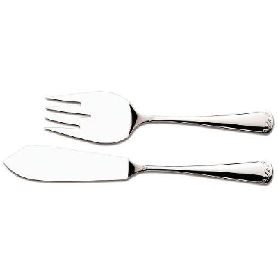 Talheres Trinchantes Para Peixe Sevilha Em Aço Inox Alto Brilho E Detalhes Em Relevo