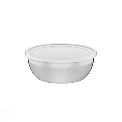 Pote Tramontina Freezinox Redondo Em Aço Inox Com Tampa Plástica 18 Cm 1,6 L Tramontina