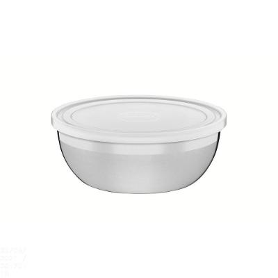 Pote Tramontina Freezinox Redondo Em Aço Inox Com Tampa Plástica 20 Cm 2,2 L Tramontina