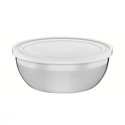Pote Tramontina Freezinox Redondo Em Aço Inox Com Tampa Plástica 25 Cm 4,2 L Tramontina
