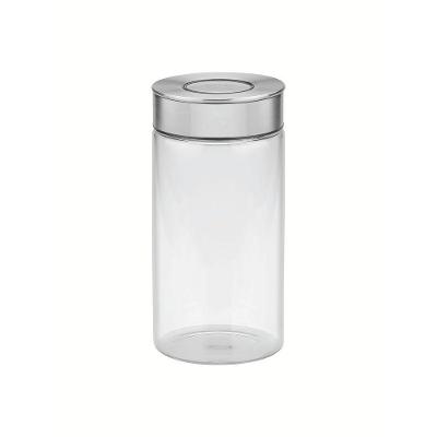 Pote De Vidro Tramontina Purezza Com Tampa De Aço Inox 10 Cm 1,4 L Tramontina
