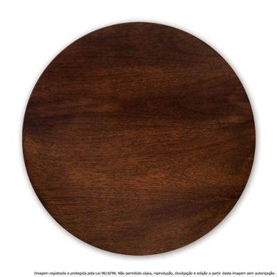 Prato Giratório Centro De Mesa Madeira Castanho 60Cm