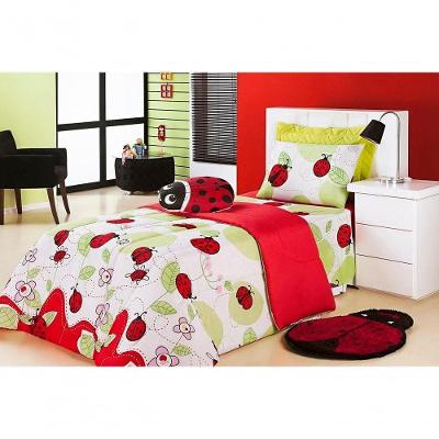 Edredom Estampado Infantil Kids Solteiro 01 Peça - Joaninha