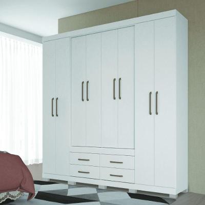 Guarda Roupa 8 Portas 4 Gavetas Com Pés Nápoles Santos Andirá Branco