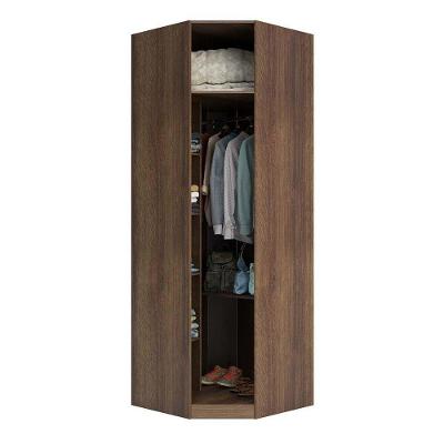 Guarda Roupa Canto Diagonal 83,8cm Nogueira Dourado