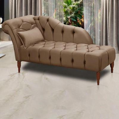 Divã Chaise Montreal Veludo 1,60cm Speciale Home Castor