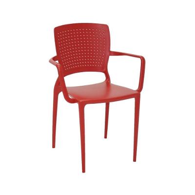 Cadeira Safira Com Braço Vermelha Tramontina 92049/040
