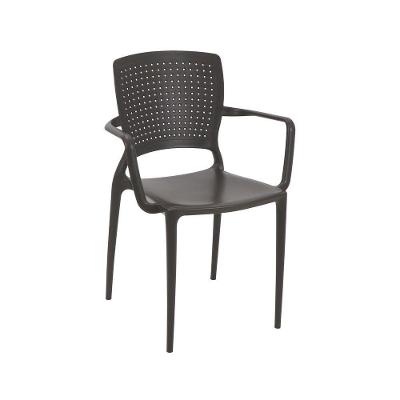 Cadeira Safira Com Braço Marrom Tramontina 92049/109