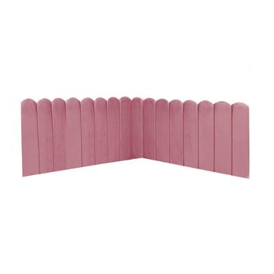 Cabeceira Painel Cama Queen Box Nuvem Suede Sandy 160 Cm Cor:rosa