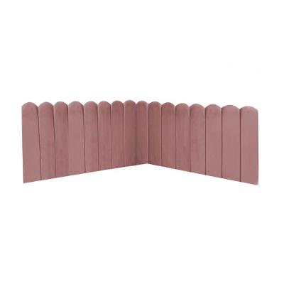 Cabeceira Painel Cama Queen Box Nuvem Suede Sandy 160 Cm Cor:rosê