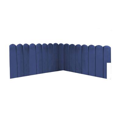 Cabeceira Painel Cama Queen Box Nuvem Suede Sandy 160 Cm Cor:azul