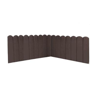 Cabeceira Painel Cama Queen Box Nuvem Suede Sandy 160 Cm Cor:marrom