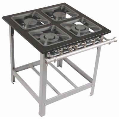 Fogão 4 Bocas Duplas 4bd M14 30x30 Perfil 6,5 Metalmaq