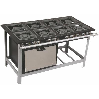 Fogao 8 Bocas Duplas 40x40 cm Pf. 65 Forno Metalmaq 8BD M20