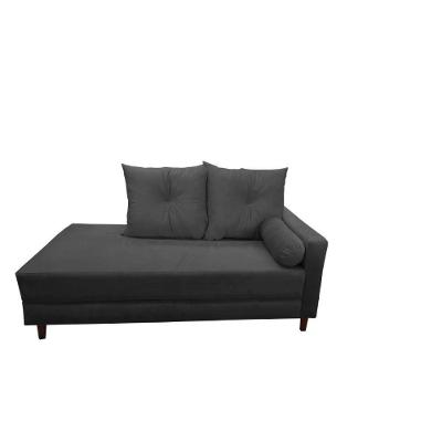 Divã Recamier Berlim 1,80 Cm Lado Direito Suede Grafite