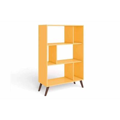 Estante Para Sala Rt3015 C/ 6 Nichos Amarelo - Movelbento
