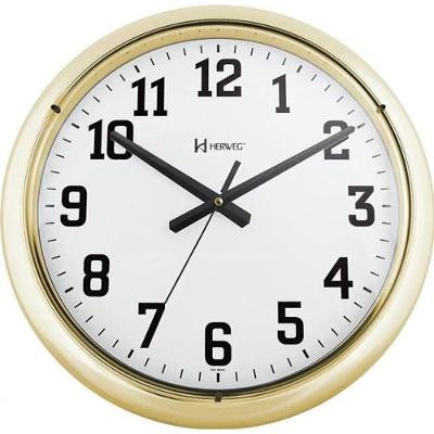 Relógio De Parede Metalizado Dourado 40cm Herweg 6128 único