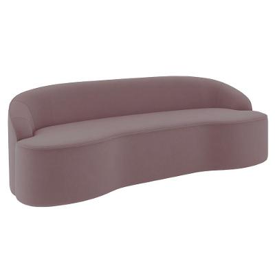 Sofá 2 Lugares Para Sala De Estar Living 150cm Theo D06 Veludo Rosa - Mpozenato