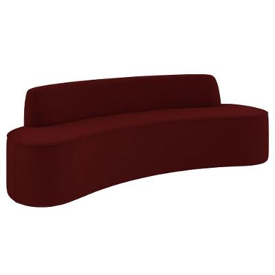 Sofá 2 Lugares Para Sala De Estar Living 150cm Koane D06 Veludo Bordô - Mpozenato