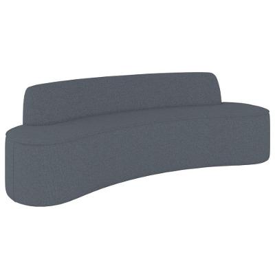 Sofá 3 Lugares Para Sala De Estar Living 180cm Koane D06 Linho Mescla Chumbo - Mpozenato