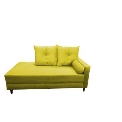 Divã Recamier Berlim 1,80 Cm Lado Direito Suede Mostarda
