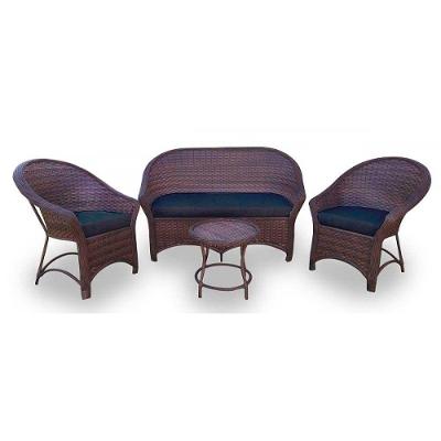 Conjunto De Sofá 1 Sofá + 2 Poltronas + 1 Mesa Centro Preto