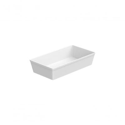 Travessa Retangular Gn 1/3 32 Cm Plástico Cor Branco Linha Uno Coza Branco