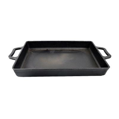 Assadeira Ferro Fundido Retangular Alça Ferro 40x26cm