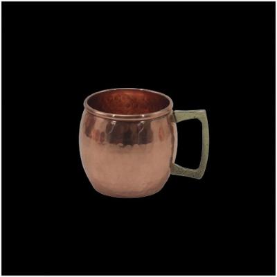 Caneca Bojuda Moscow Mule Drinks Cobre Alça Em Bronze 450Ml