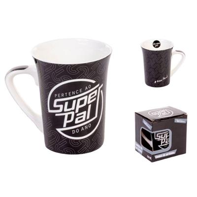 Caneca De Cerâmica Muddy Super Pai 320ml Wellmix