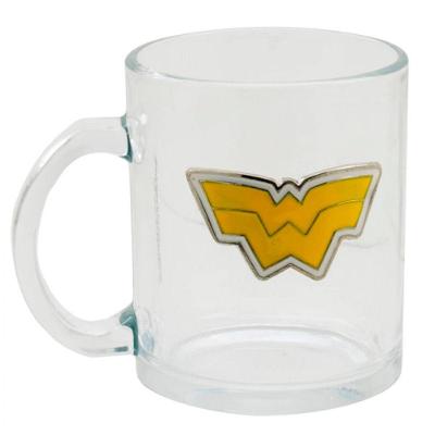 Caneca De Vidro 370ml Brasão Mulher Maravilha Tasco Inport