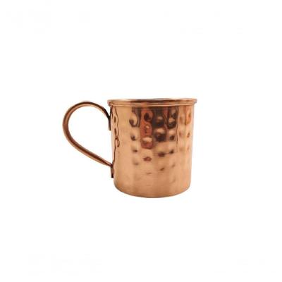 Caneca Martelada Moscow Mule Drinks Cobre Alça Bronze 350Ml