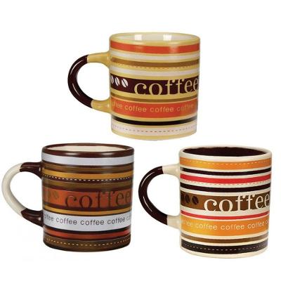 Jogo Mini Caneca Cerâmica Caboclo 110Ml 3 Unidades - Yazi