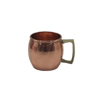 Caneca Bojuda Moscow Mule Drinks Cobre Alça Em Bronze 450Ml