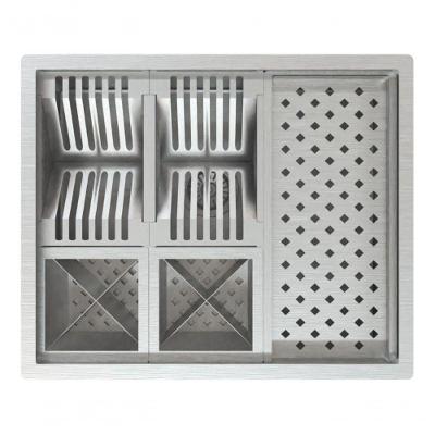 Calha Quadrada Escorredor Inox P/Acessórios