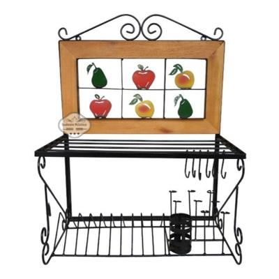 Suporte Paneleiro Artesanal Frutas 60cm Sudeste Rústico