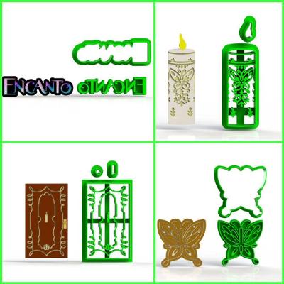Cortador Encanto - Kit 4 Modelos 6 Cm