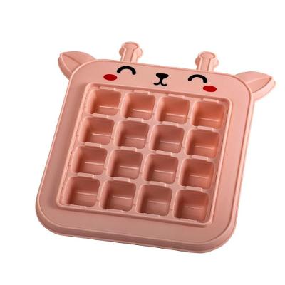 Forma De Gelo Divertida Infantil Girafa Rosa 16 Cavidades