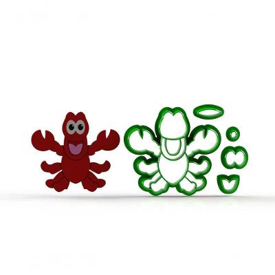 Cortador Pequena Sereia - Carangueijo Sebastian Modular 6 Cm