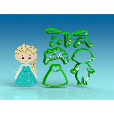 Cortador Princesa Frozen Elza Modular 6 Cm