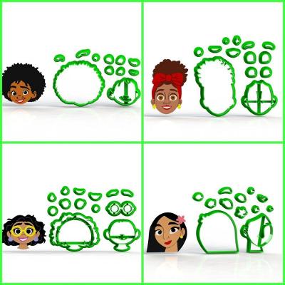 Cortador Encanto - Kit 4 Personagens Modulares 5 Cm